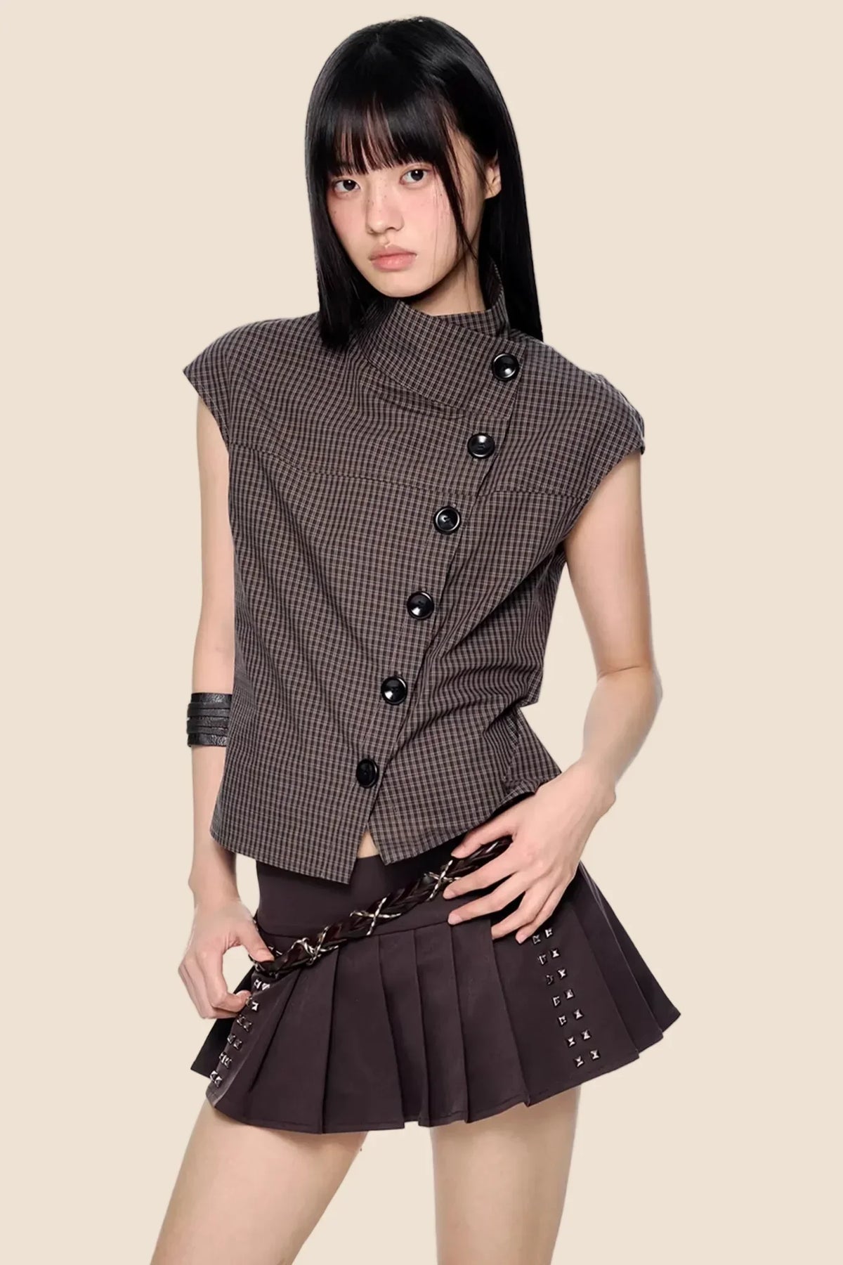 Plaid Retro Summer Blouse