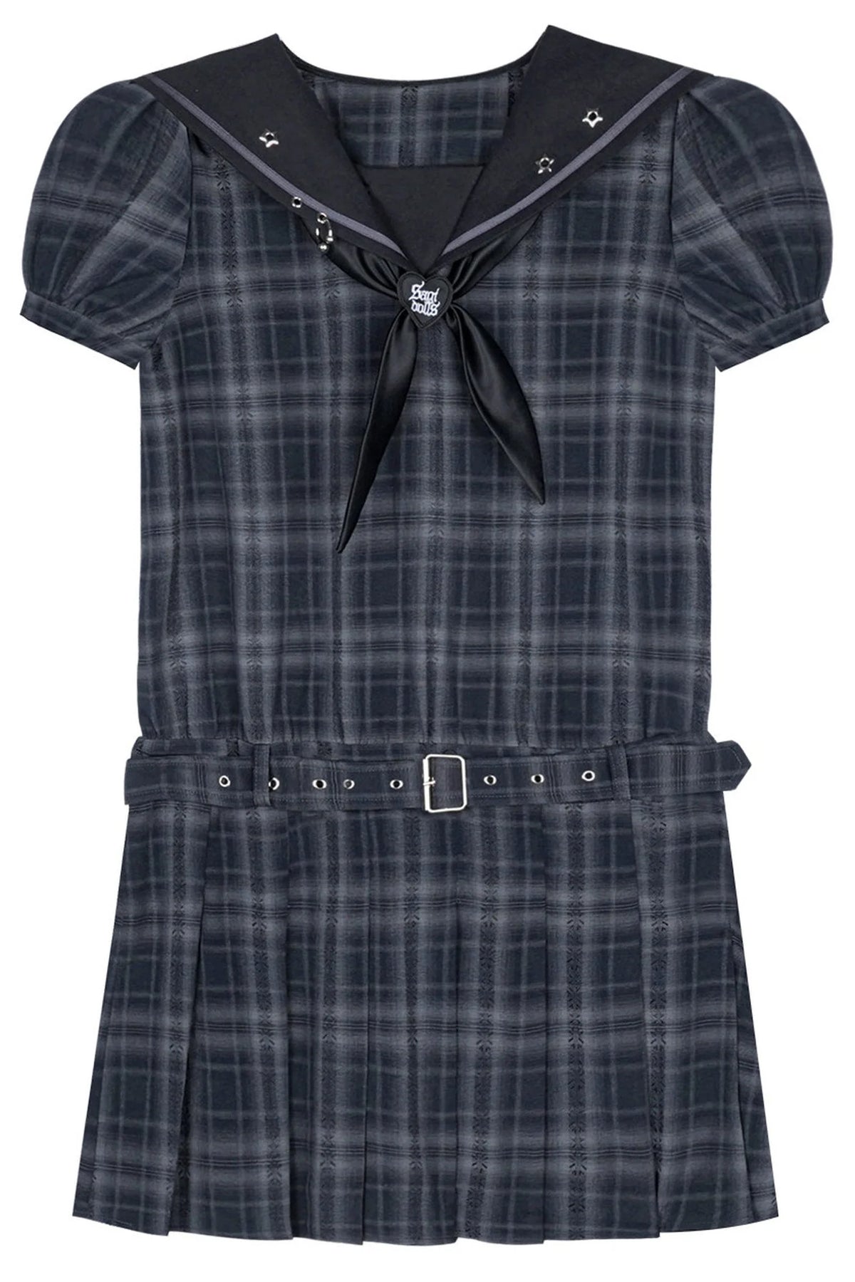Plaid Sailor Collar Dress