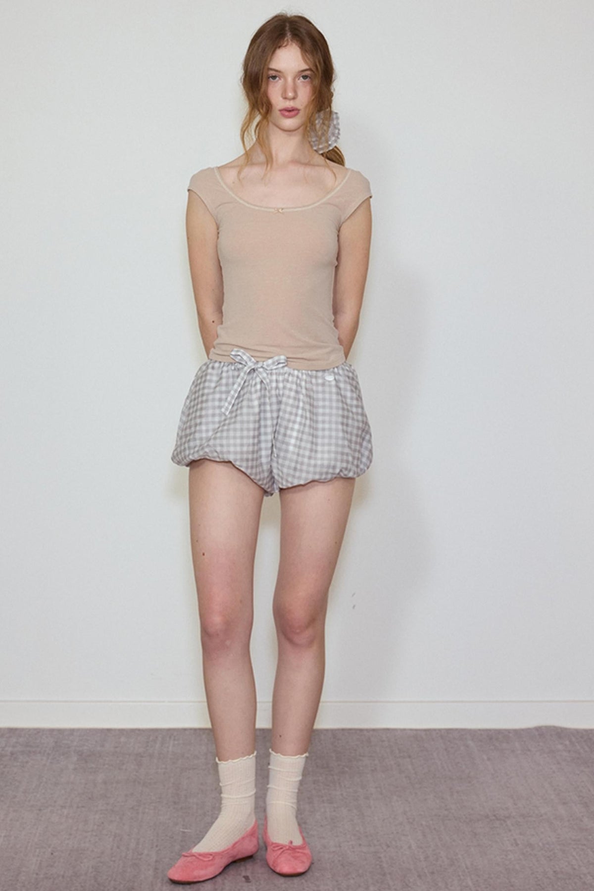 Plaid Silk Blend Suspender Set-Up