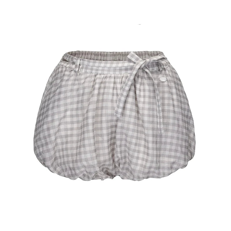 Plaid Silk Blend Suspender Set-Up