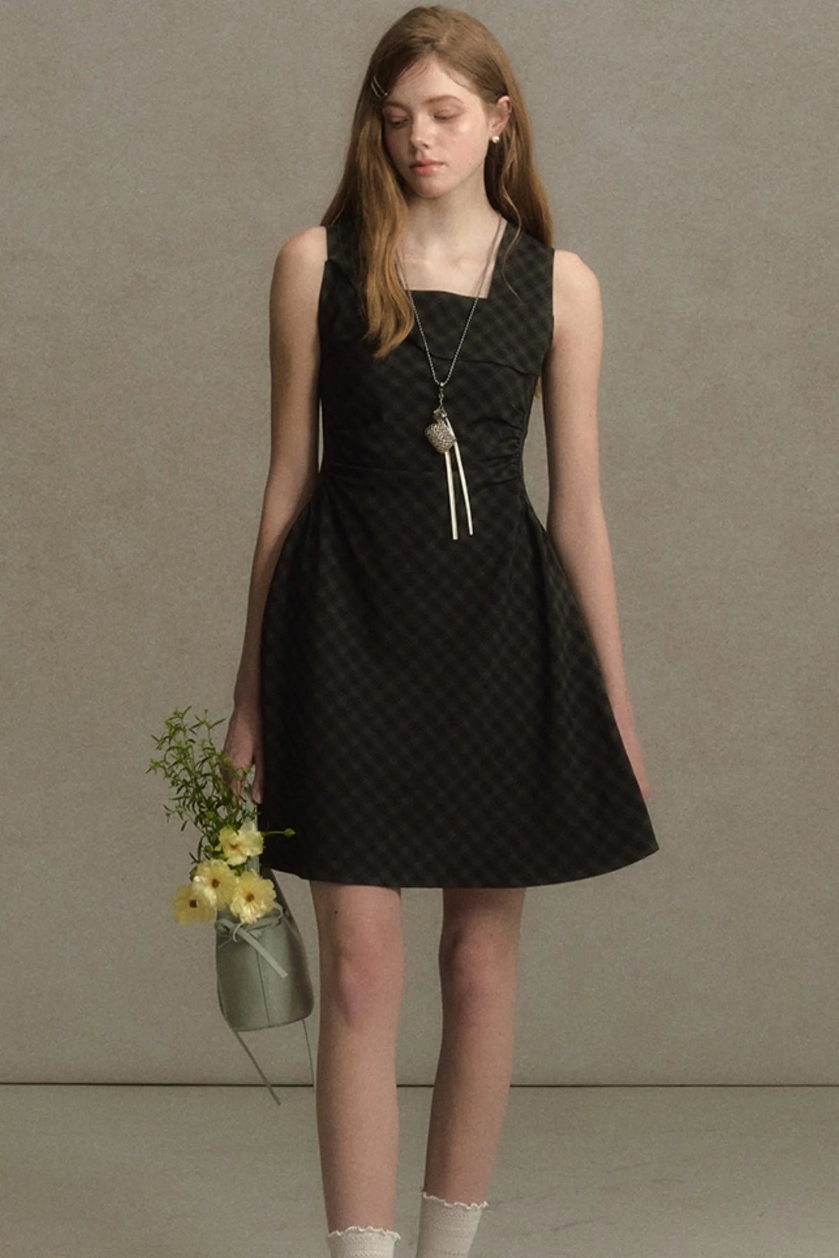 Plaid Sleeveless Dress