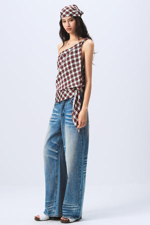 Plaid Sleeveless Top