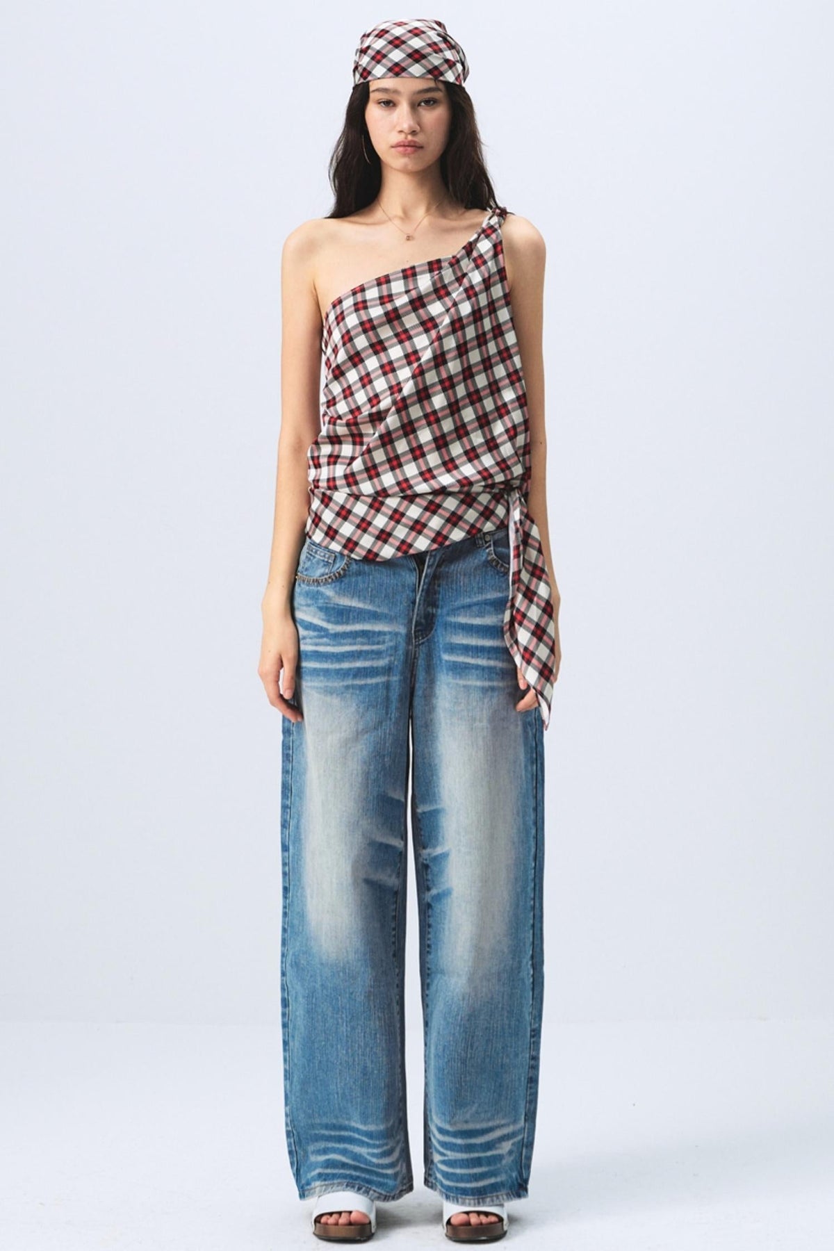 Plaid Sleeveless Top