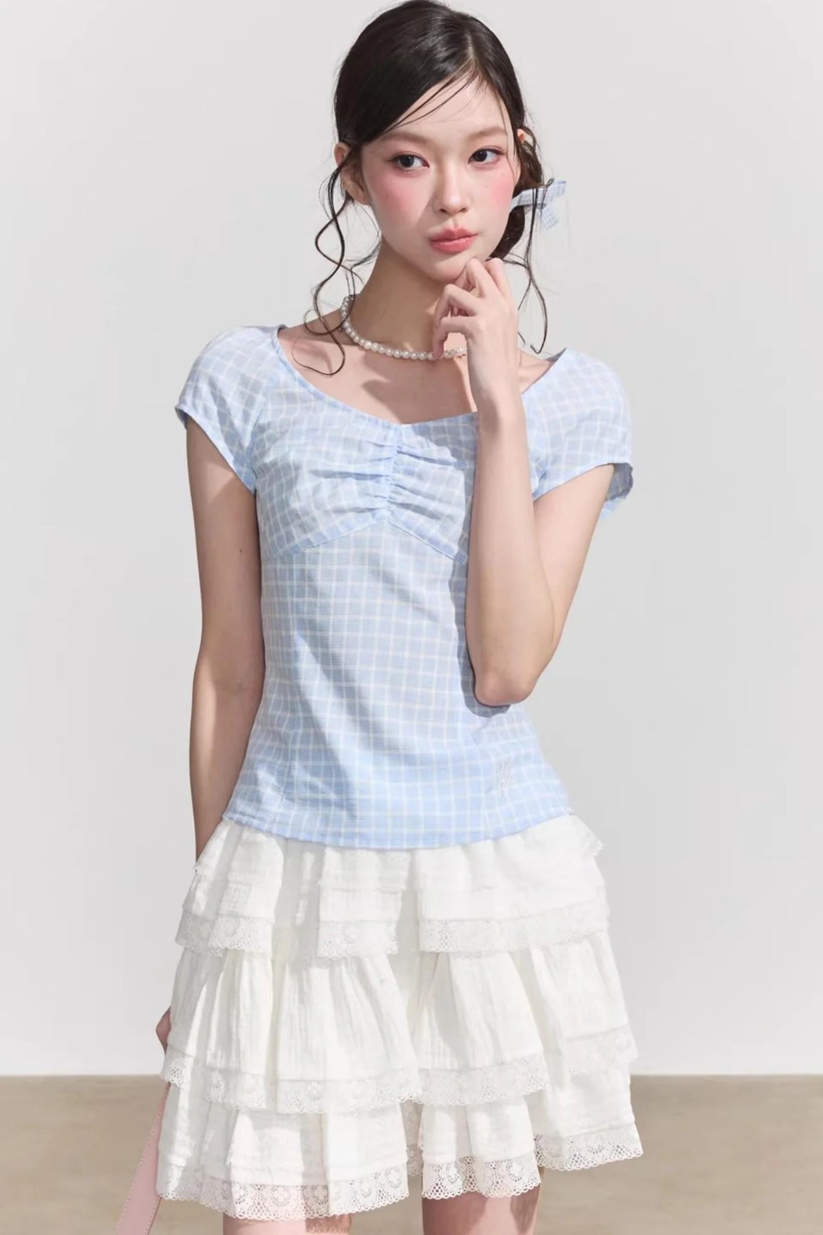 Plaid Summer Slim Top