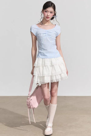 Plaid Summer Slim Top