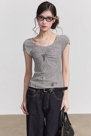 Plaid Summer Slim Top