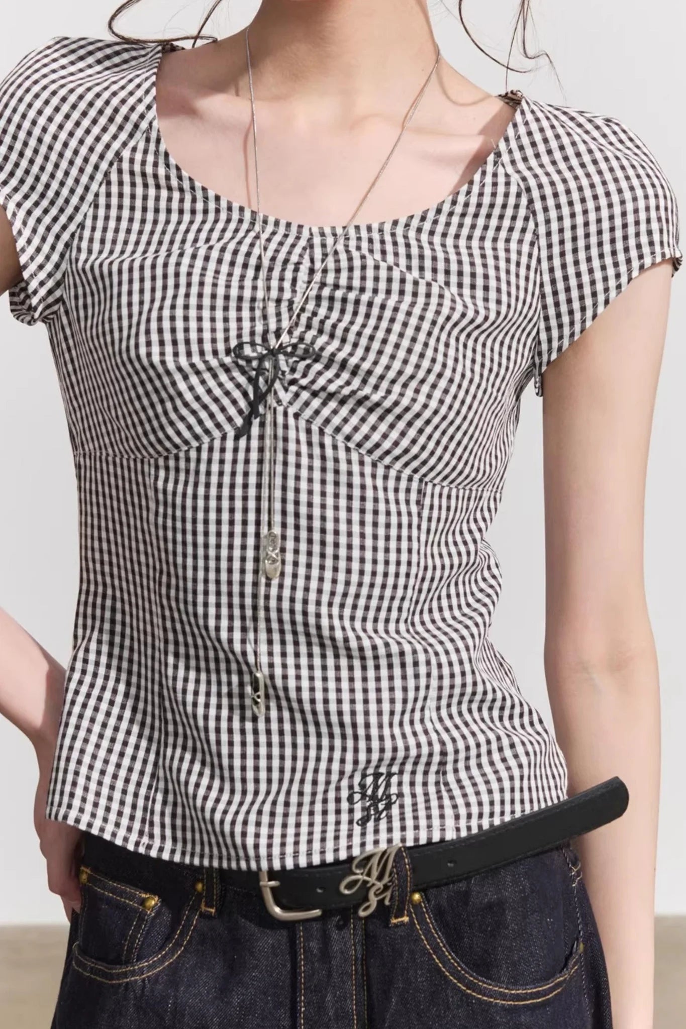 Plaid Summer Slim Top