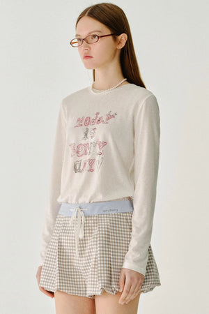 Plaid Versatile Contrasting A-Line Shorts