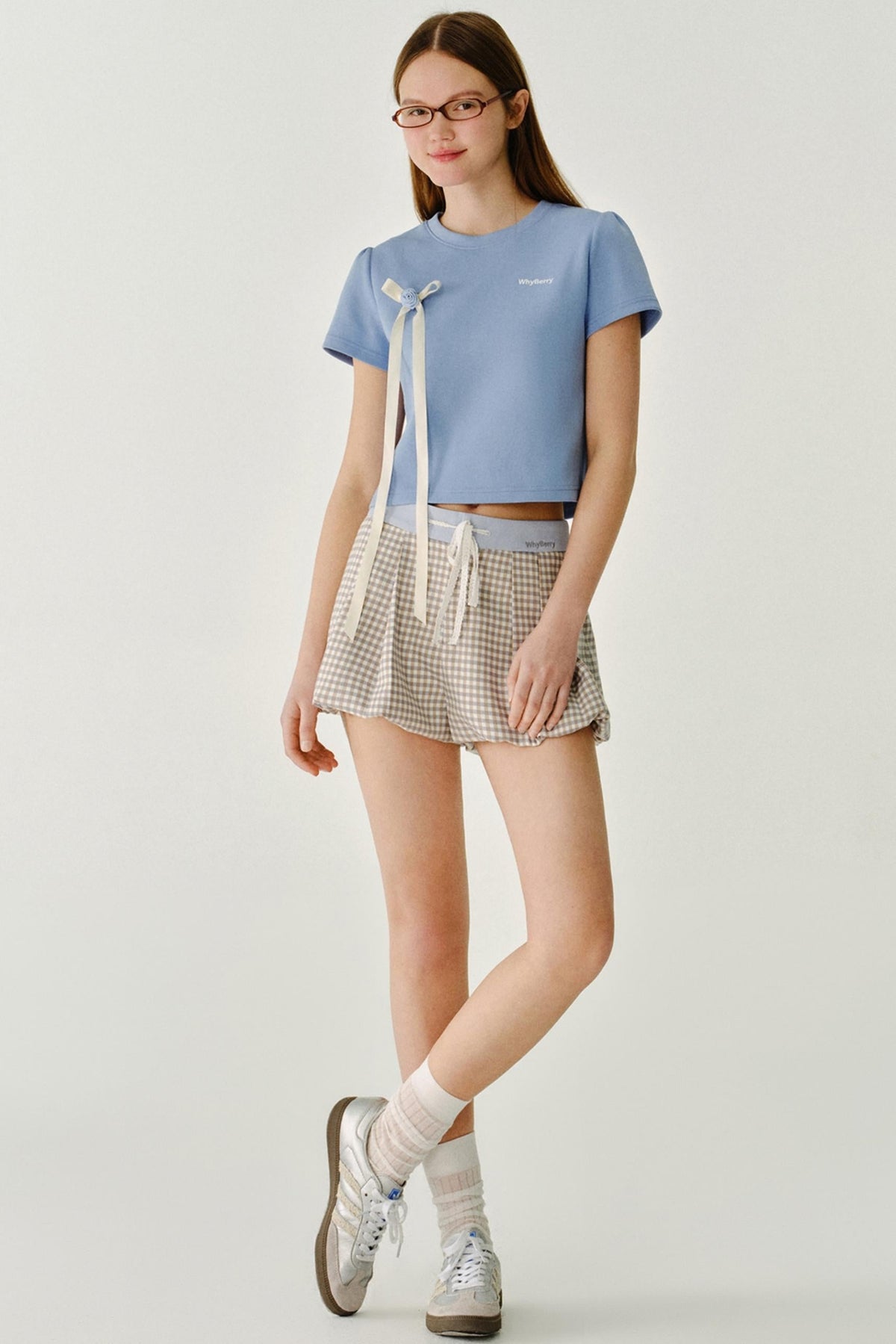 Plaid Versatile Contrasting A-Line Shorts