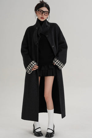 Plaid Wool Coat