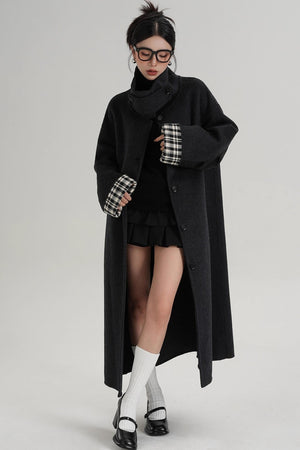 Plaid Wool Coat