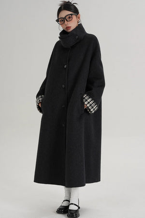 Plaid Wool Coat