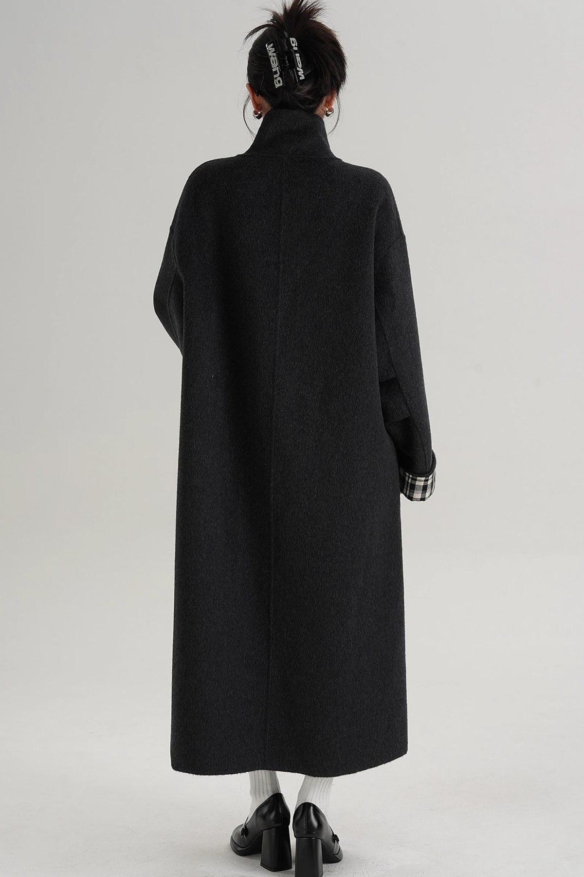Plaid Wool Coat