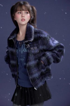 Plaid Woolen Winter Coat