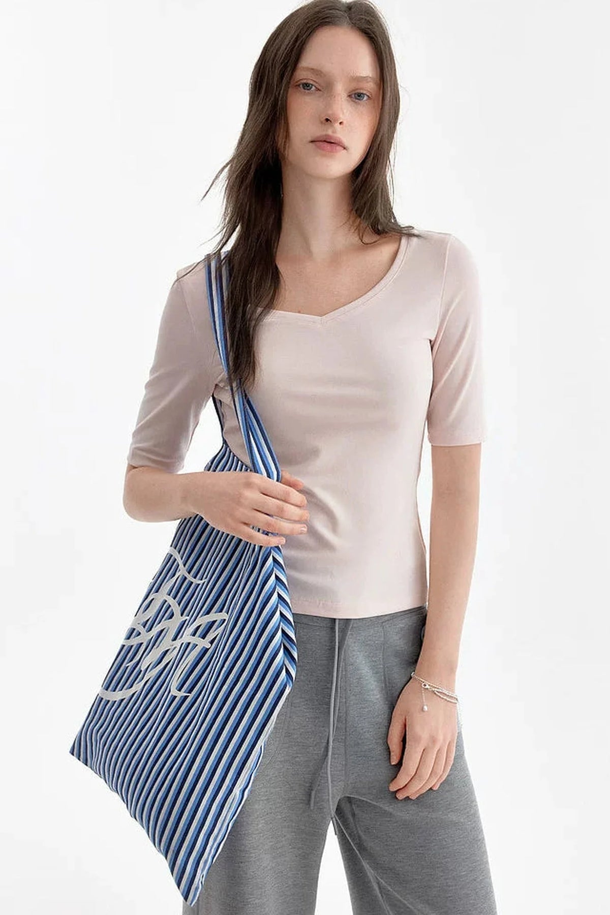 Playful Heart-Neck Printed T-Shirt