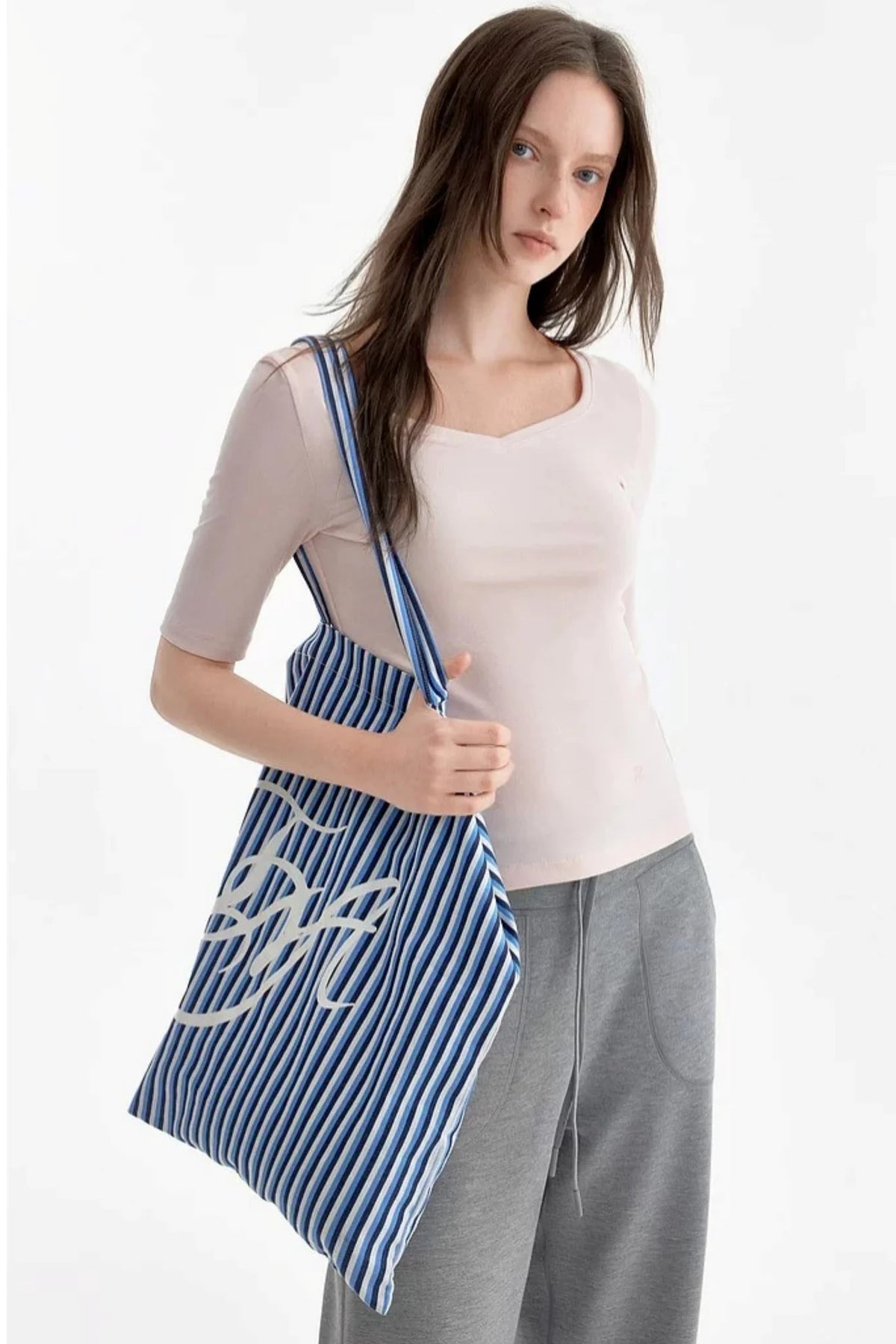 Playful Heart-Neck Printed T-Shirt