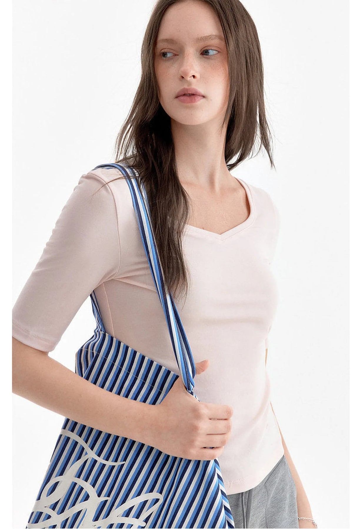 Playful Heart-Neck Printed T-Shirt