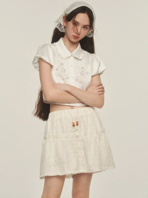 Playful Lace Hakama Shorts
