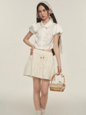 Playful Lace Hakama Shorts