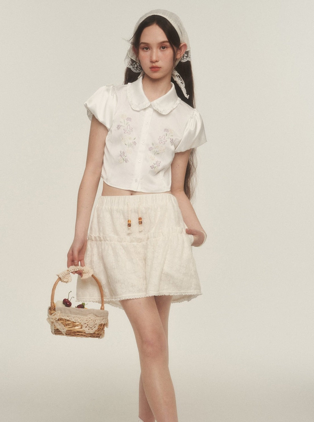 Playful Lace Hakama Shorts