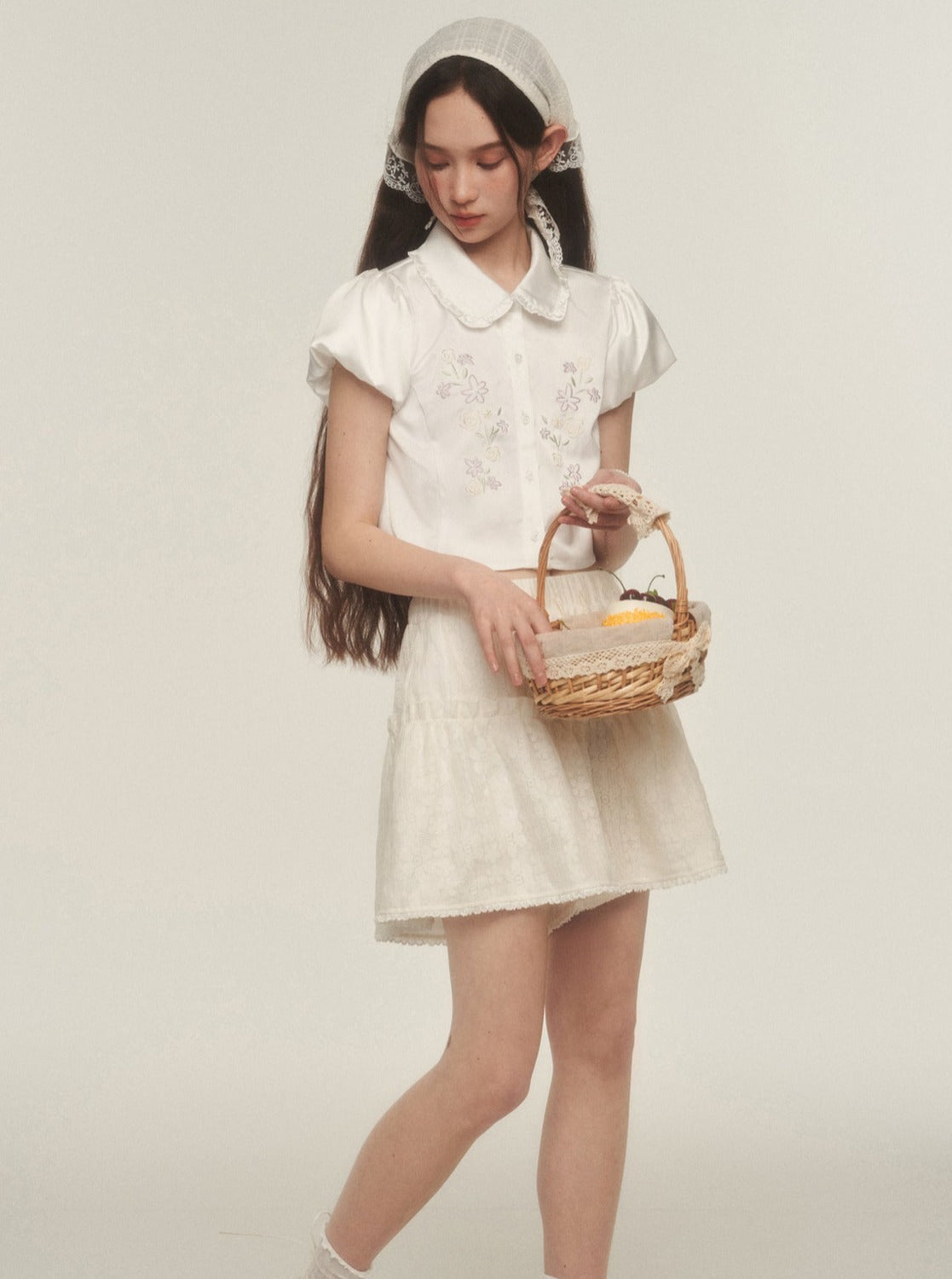 Playful Lace Hakama Shorts
