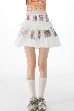 Playful Print High-Waisted Skirt