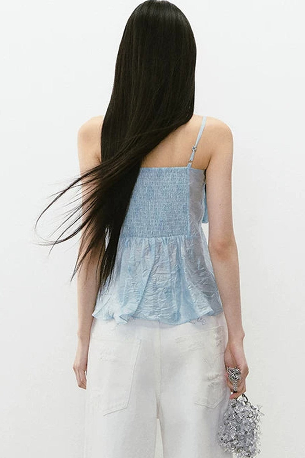 Pleated Bow Camisole Top