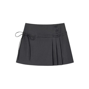 Pleated Bow-Tie Skirt