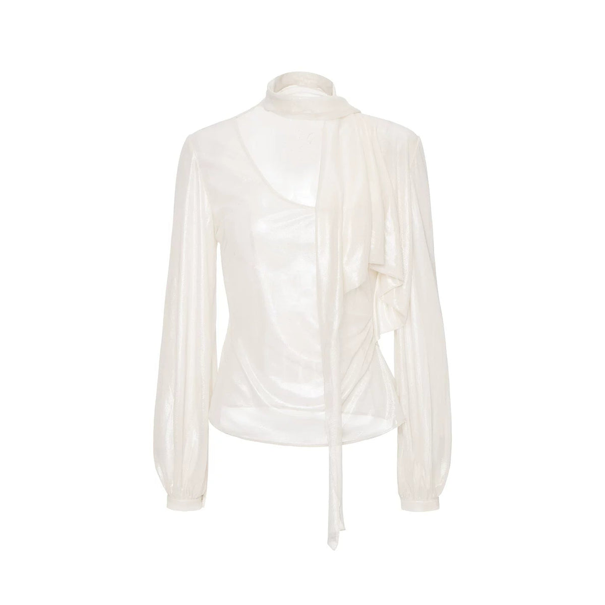 Pleated Chiffon Blouse