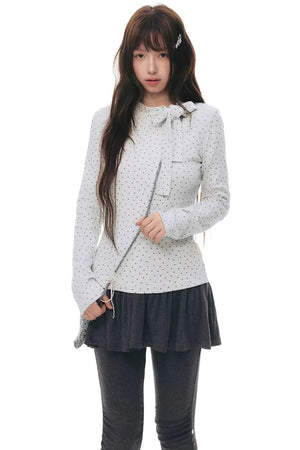 Pleated Cropped Skirt Set-Up