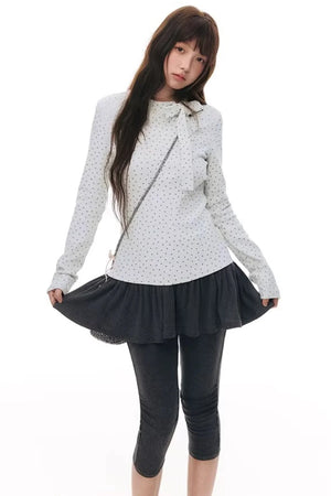 Pleated Cropped Skirt Set-Up