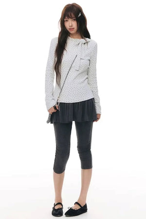 Pleated Cropped Skirt Set-Up
