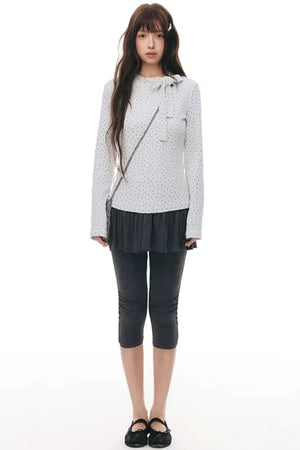 Pleated Cropped Skirt Set-Up