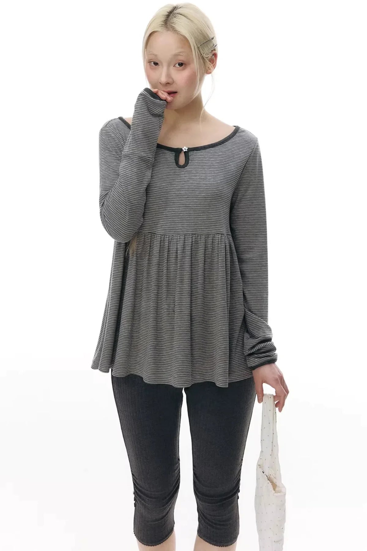 Pleated Cropped Skirt Set-Up