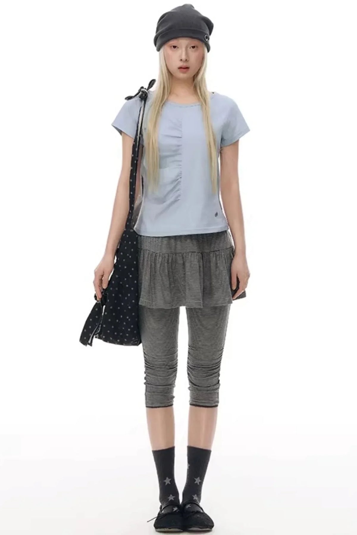Pleated Cropped Skirt Set-Up