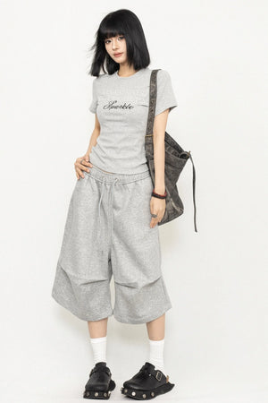 Pleated Culotte Pants