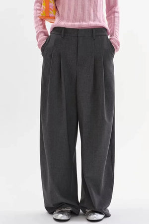 Pleated Drape Scimitar Pants