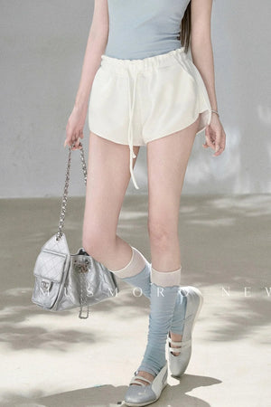 Pleated Floral Wide-Leg Shorts