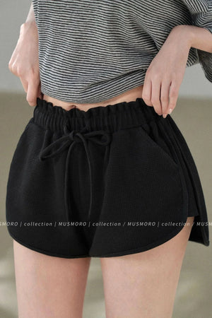Pleated Floral Wide-Leg Shorts