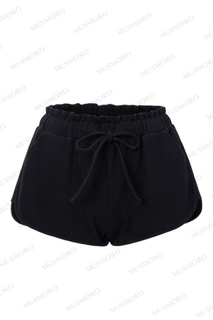 Pleated Floral Wide-Leg Shorts