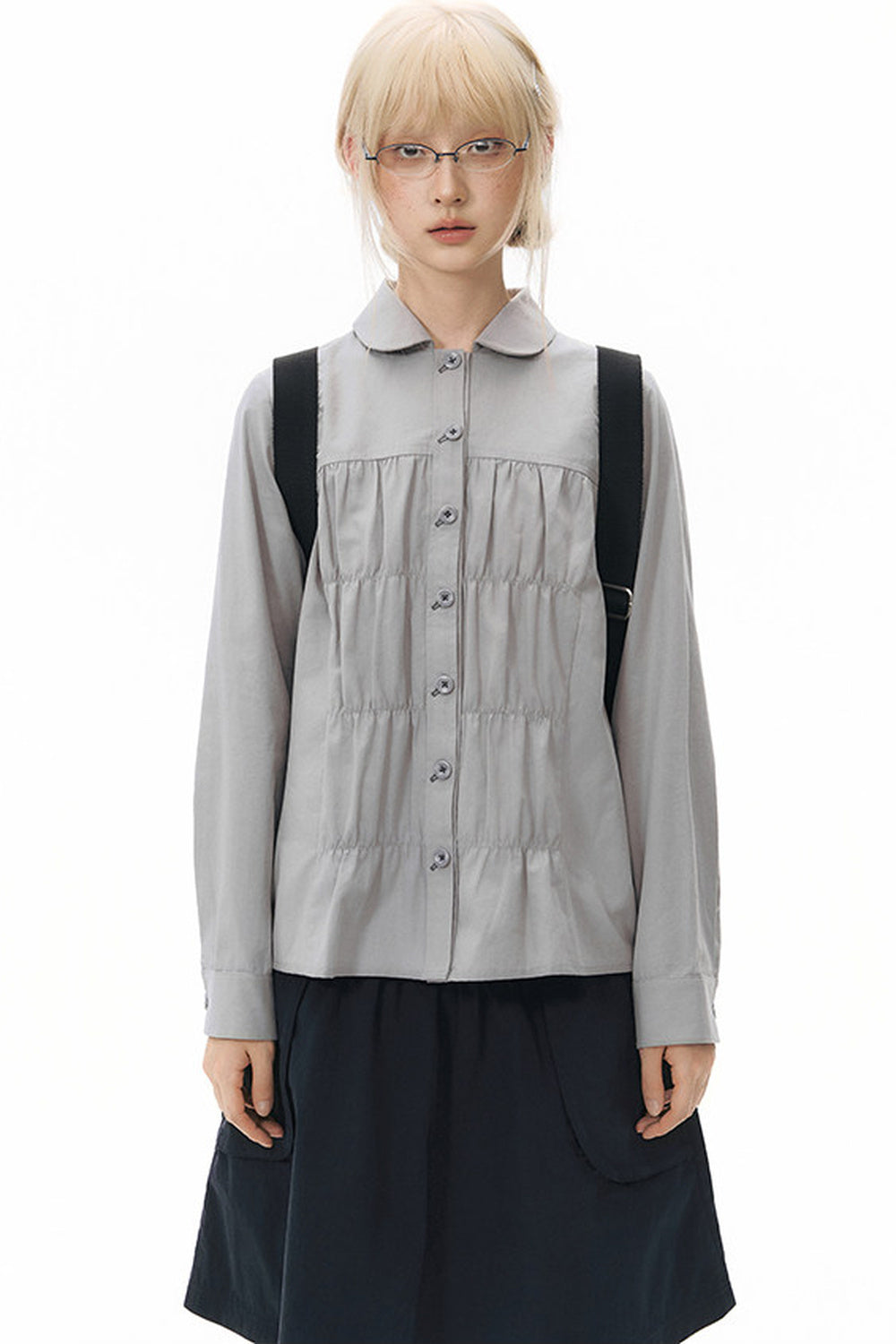 Pleated Front Shirt