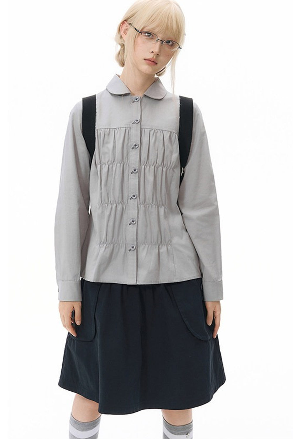 Pleated Front Shirt