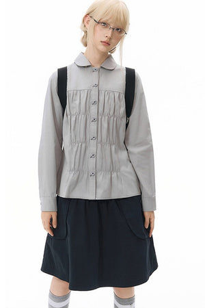 Pleated Front Shirt