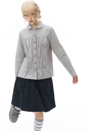 Pleated Front Shirt