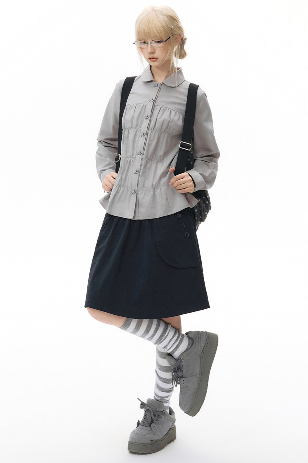 Pleated Front Shirt