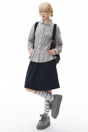 Pleated Front Shirt