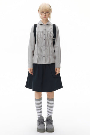 Pleated Front Shirt