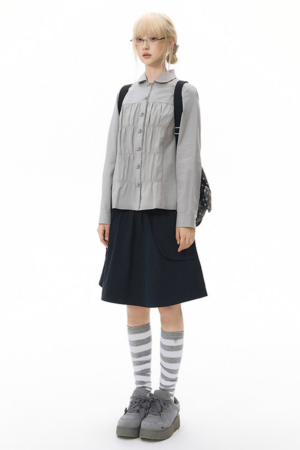Pleated Front Shirt