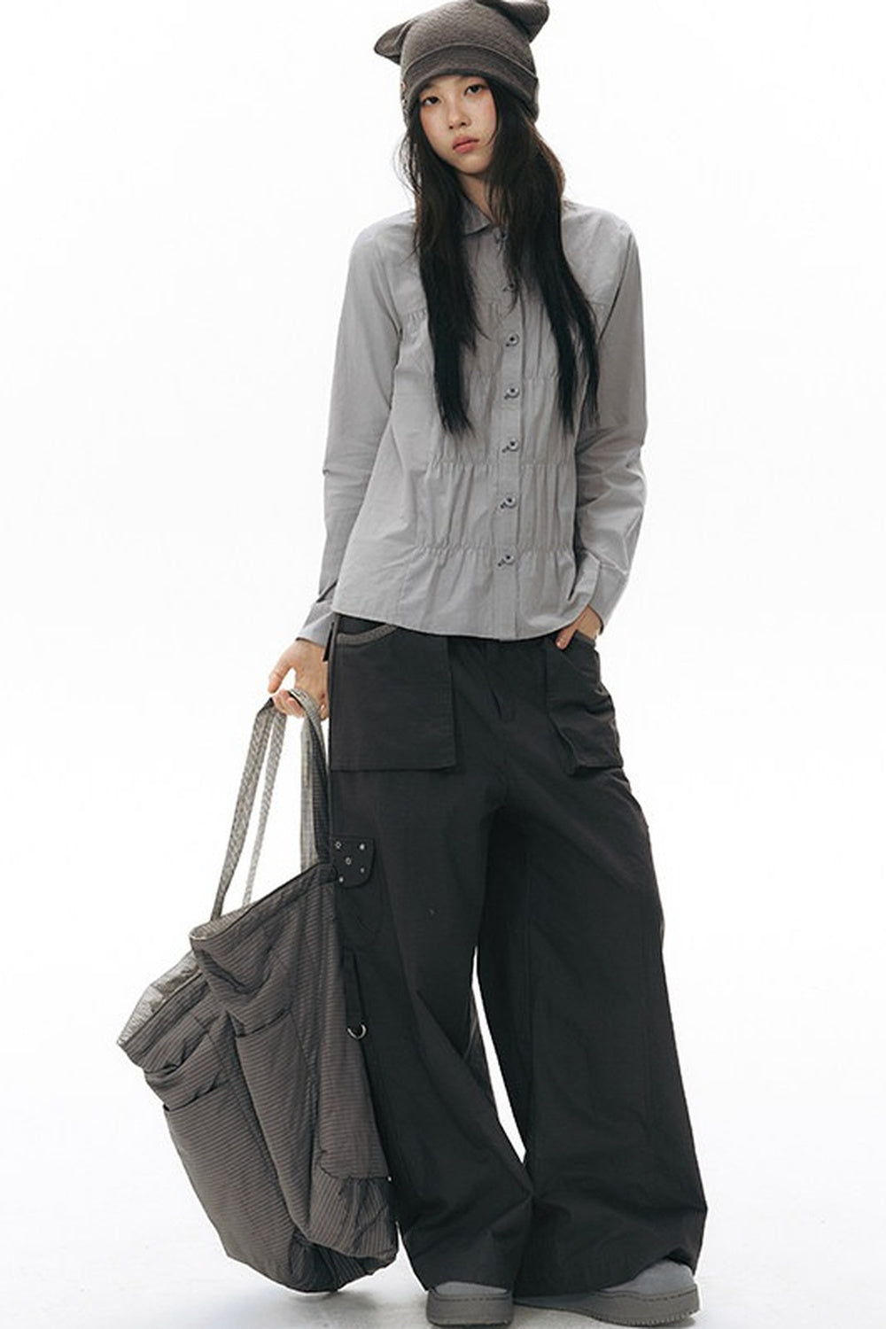 Pleated Front Shirt