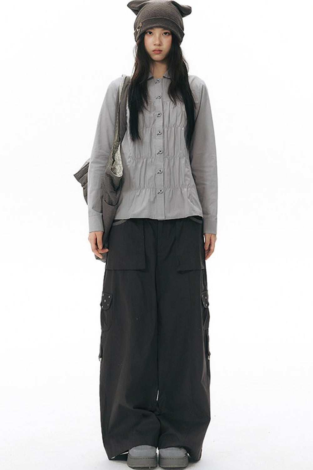 Pleated Front Shirt